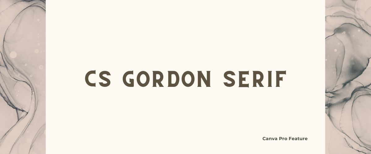 Illustration of CS Gordon Serif