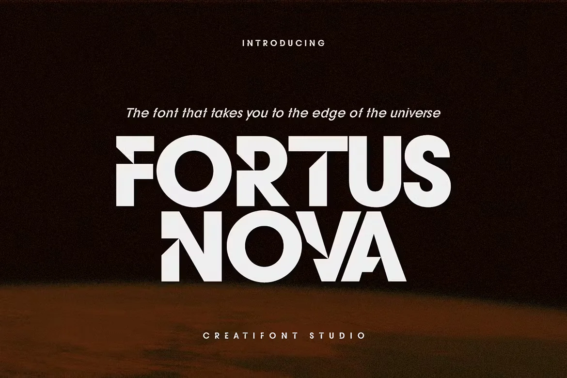Fortusnova - Futuristic Display Font