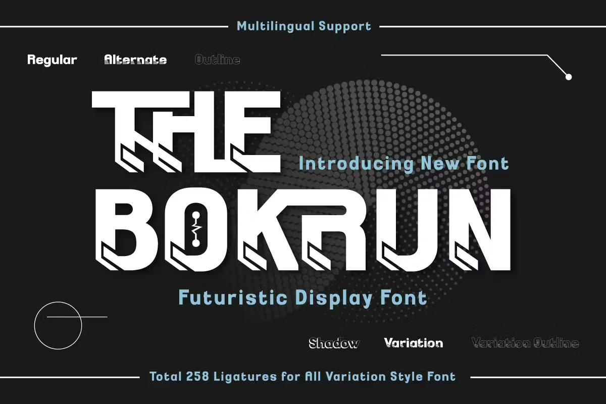 THE BOKRUN | Futuristic Font