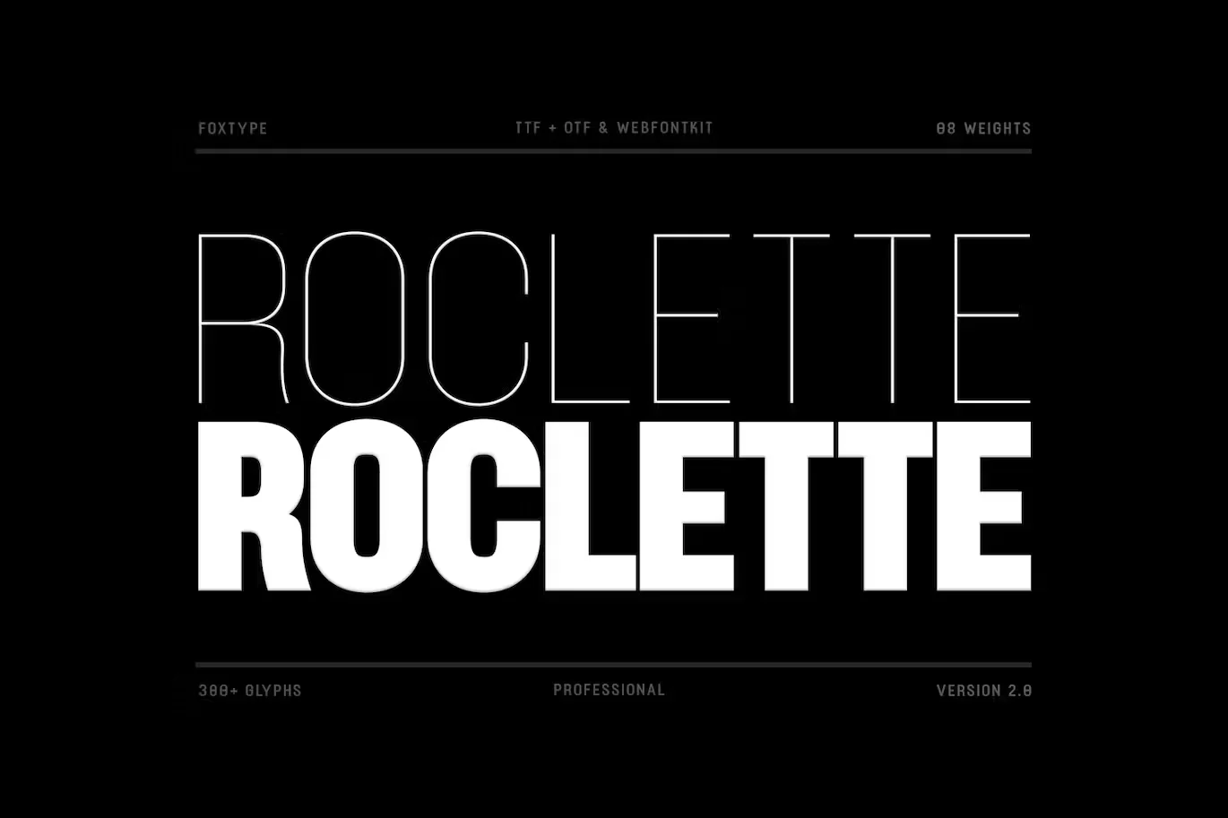 Roclette Pro Display Typeface