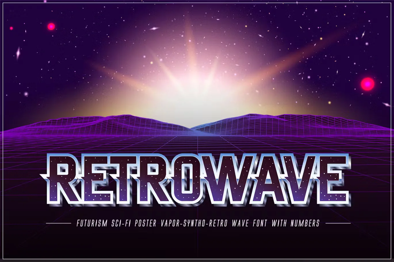 Retrowave – Retro Wave Poster Font