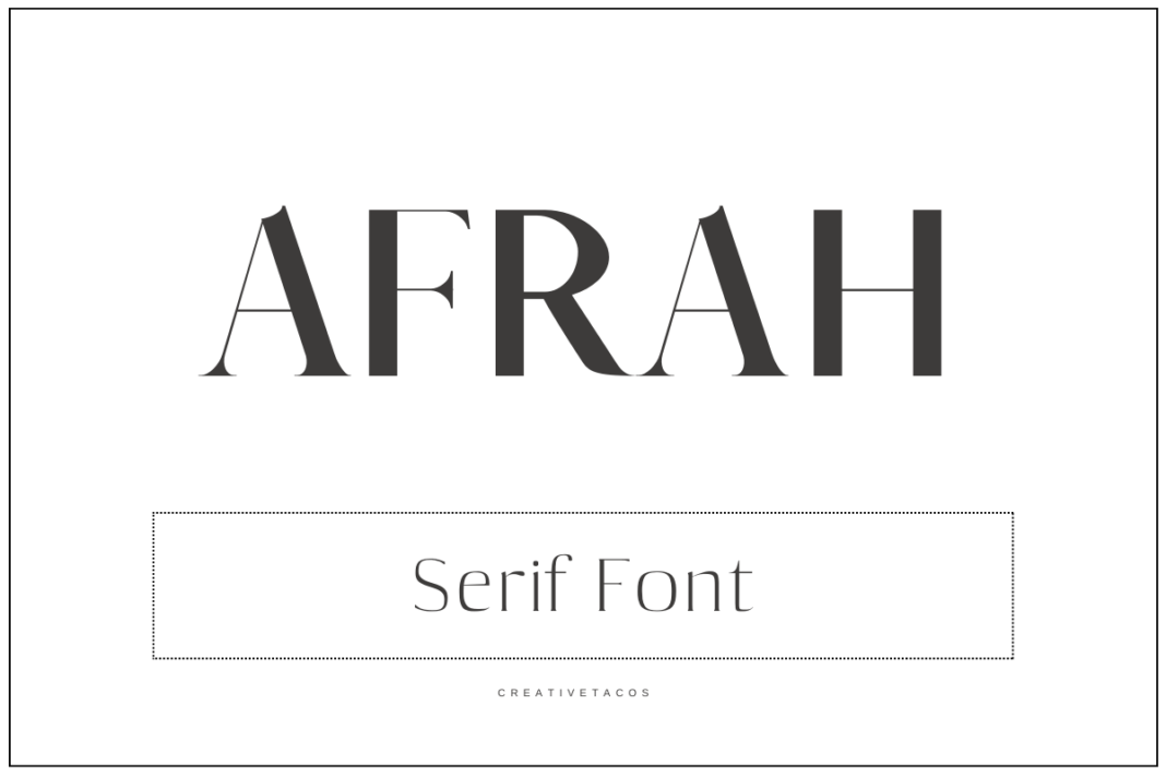 Afrah Serif Font Demo