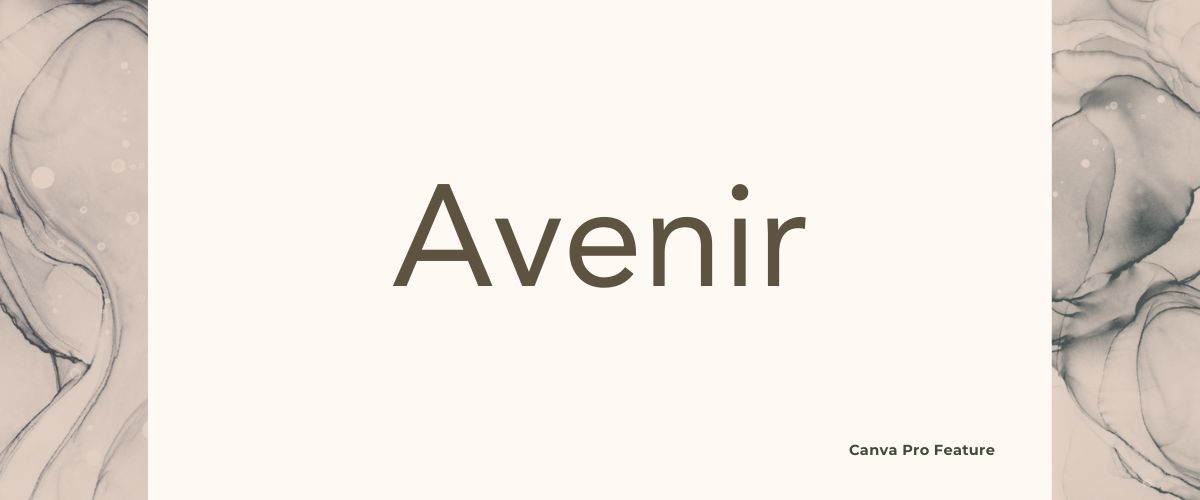 Illustration of Avenir Sans Serif Font