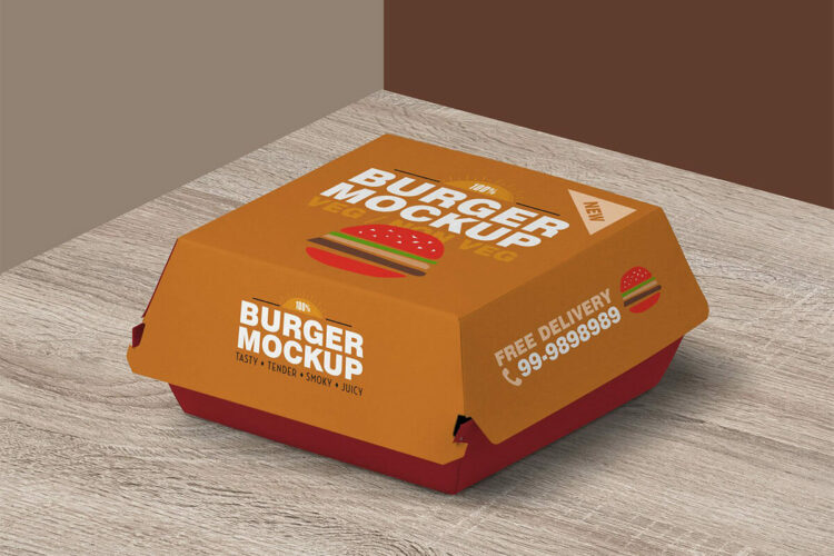 Burger Packaging Mockup Feature Image