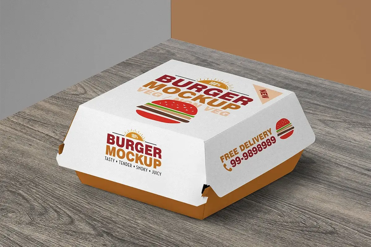 Burger Packaging Mockup Preview 1