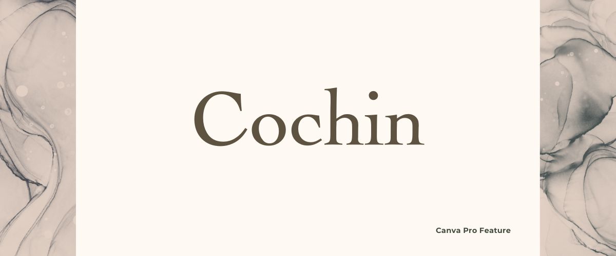 Illustration of Cochin Serif Font