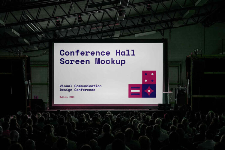 Conference Hall Screen Mockup Feature Image