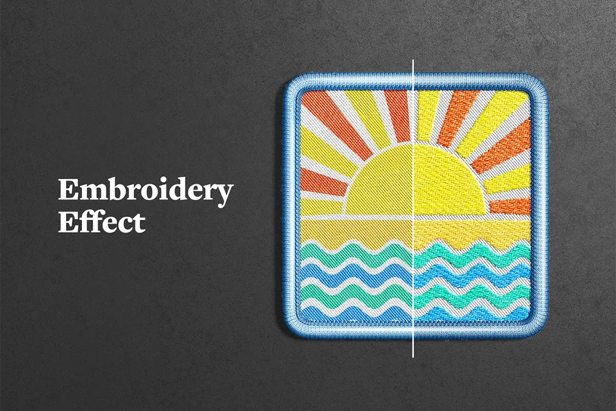 Embroidery Patch Mockup Preview 2