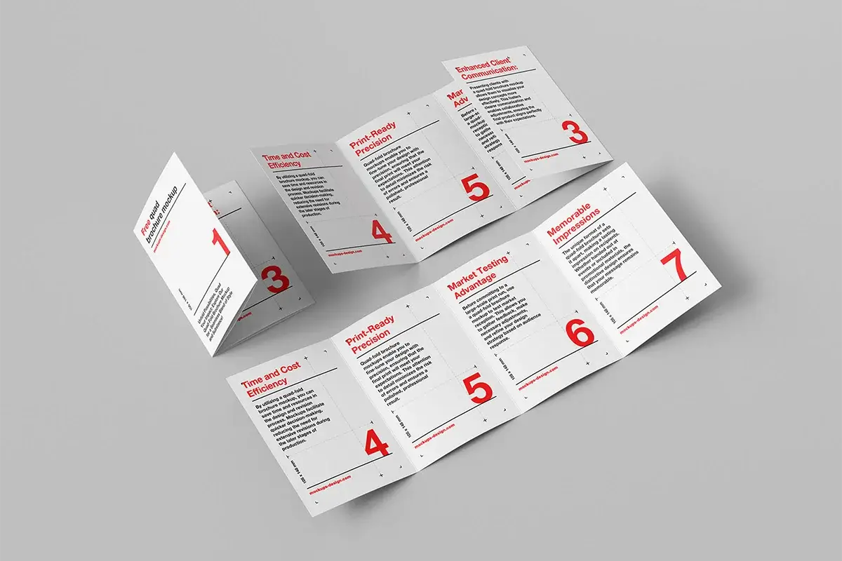 Four Fold Brochure Mockup Preview 3