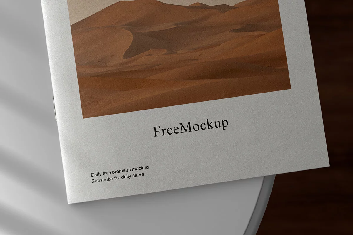 Free A4 Brochure PSD Mockup Preview 1