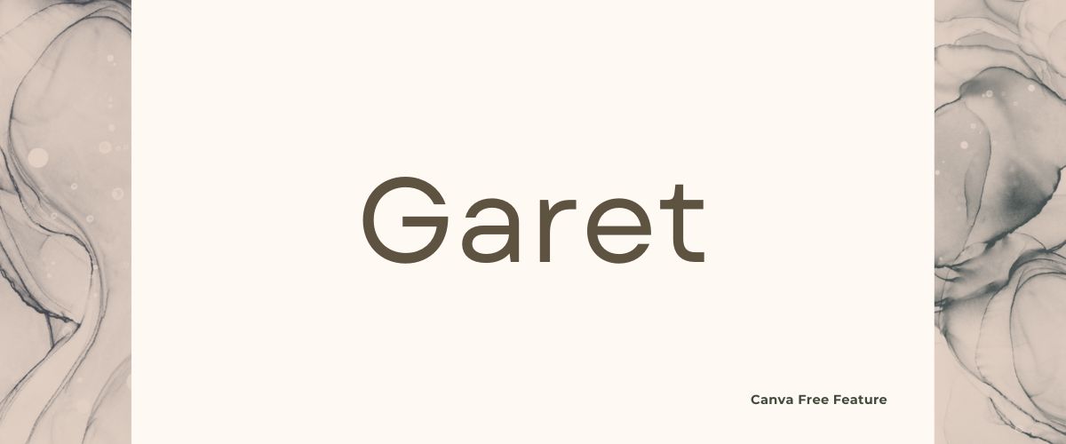 Illustration of Garet Sans Serif Font