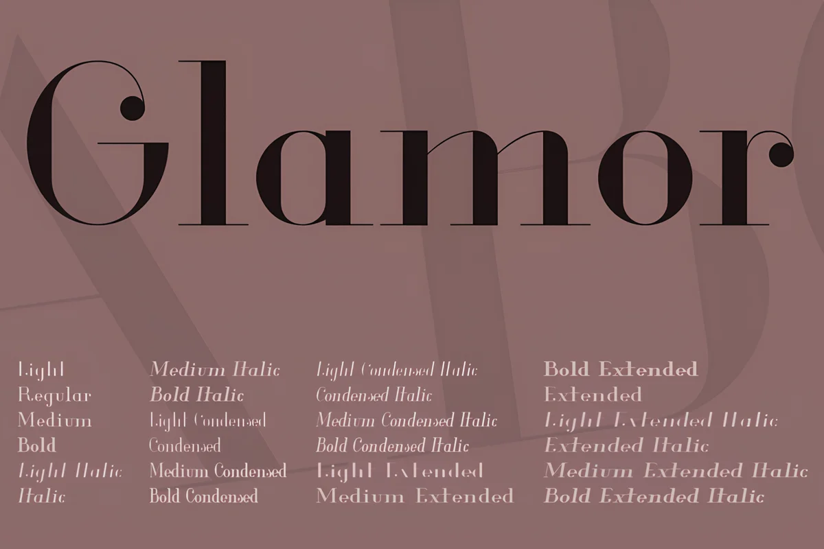Glamor Font Preview 1