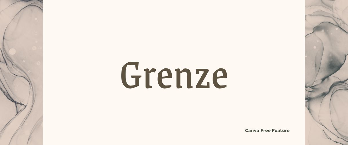 Illustration of Grenze Serif Font