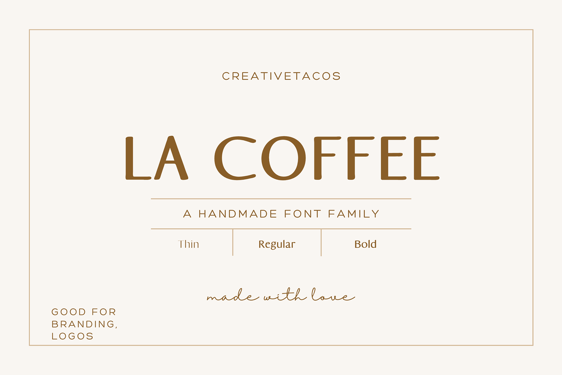 La Coffee Handmade Font