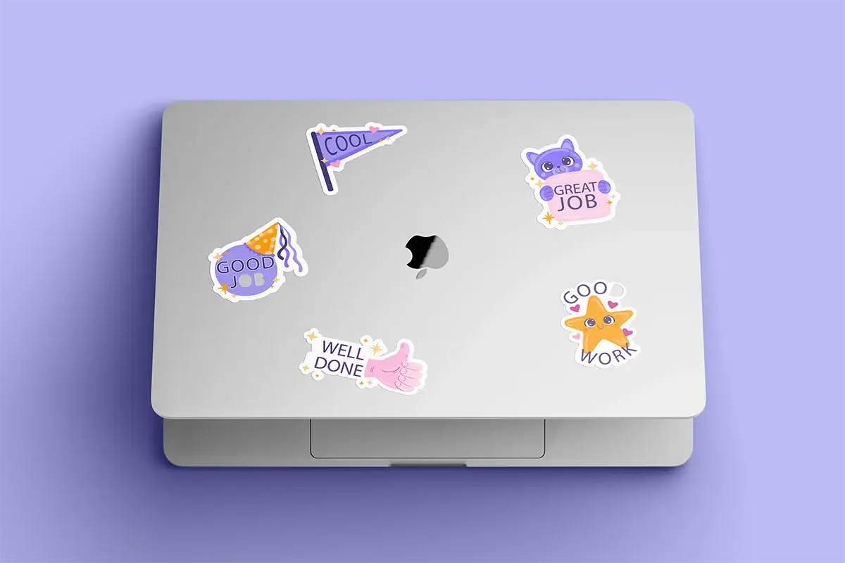 Laptop Sticker Mockup Preview 1