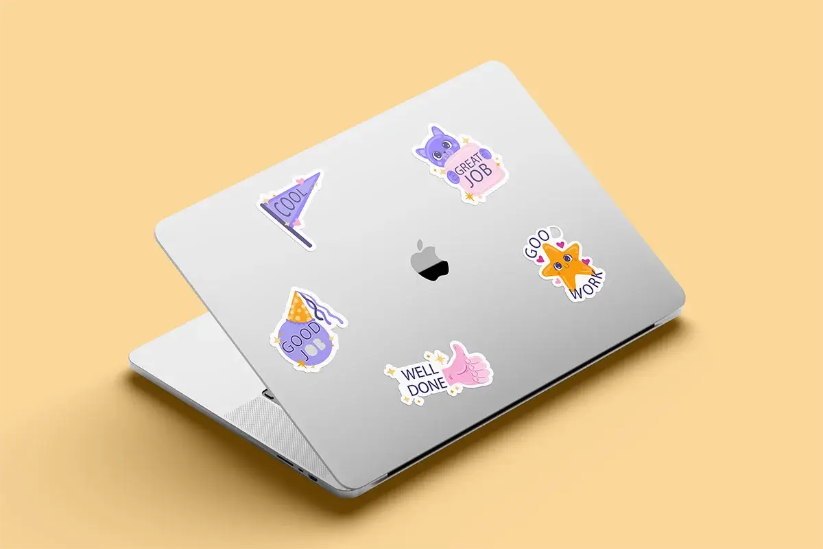 Laptop Sticker Mockup Preview 2