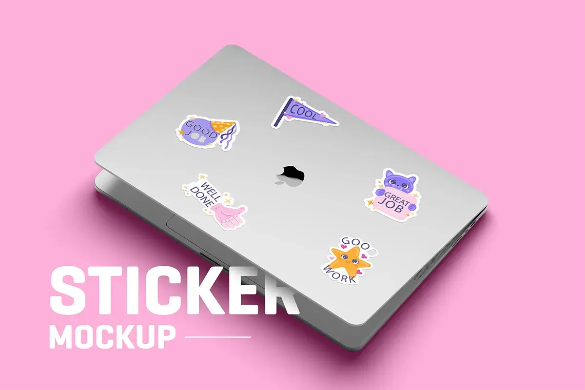 Laptop Sticker Mockup Preview 3