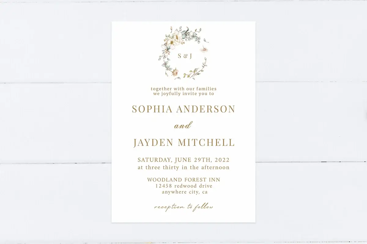Modern Minimalist Wedding Invitation Preview 2