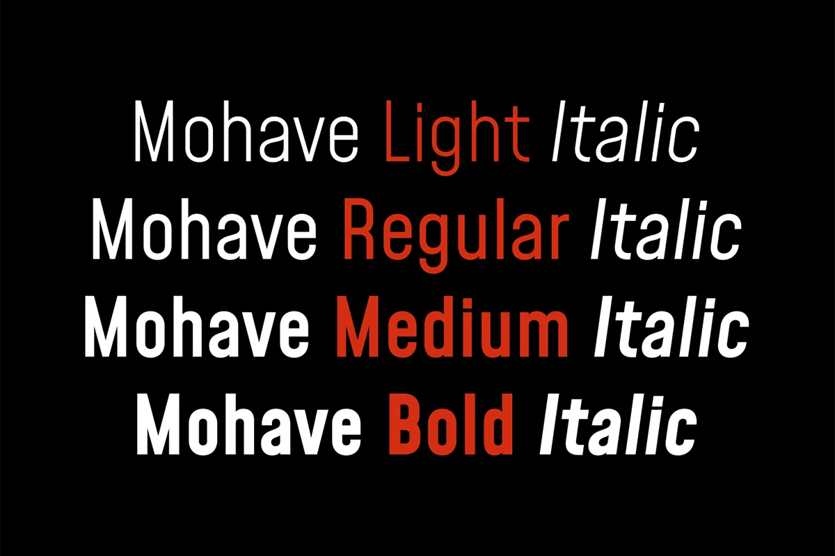 Mohave Font Preview 5