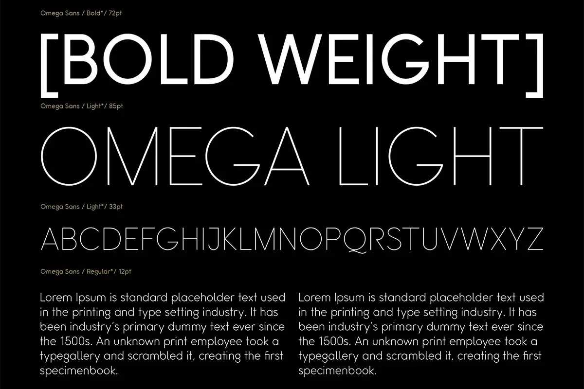 Omega Sans Font Preview 1