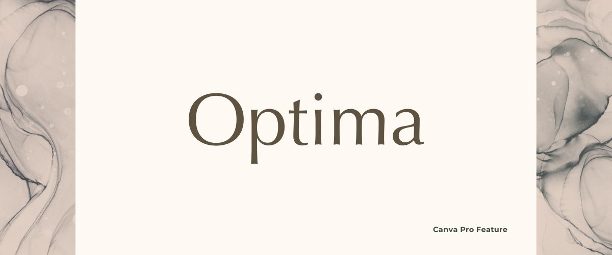 Illustration of Optima Sans Serif Font