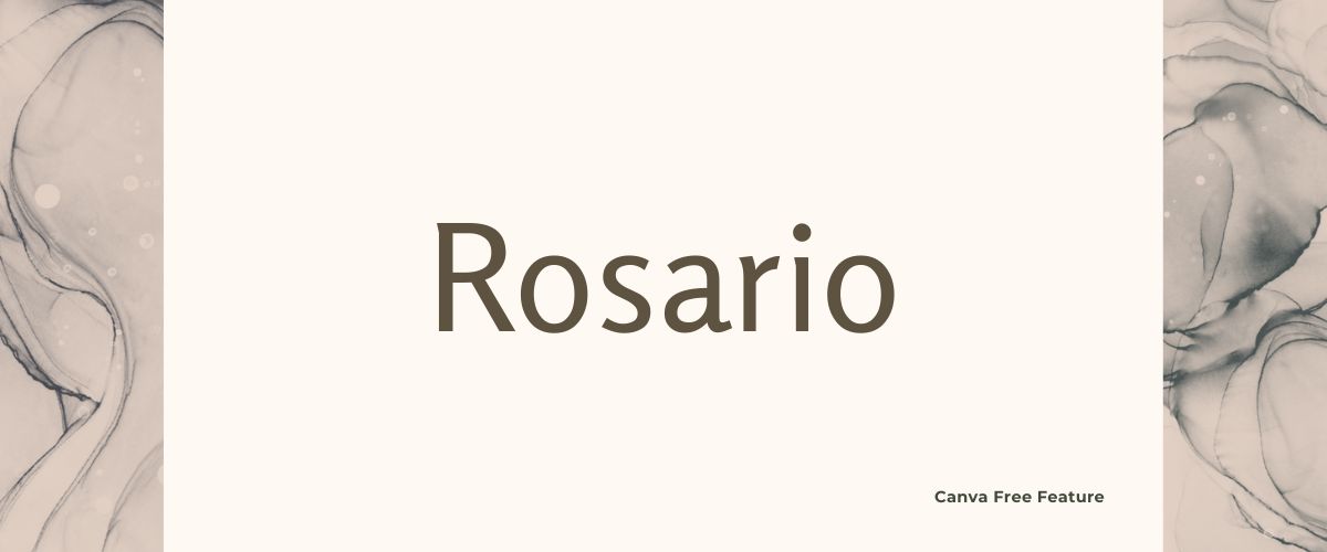 Illustration of Rosario Sans Serif Font