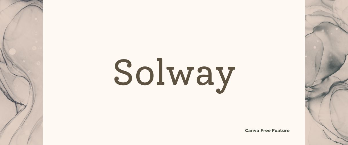 Illustration of Solway Serif Font