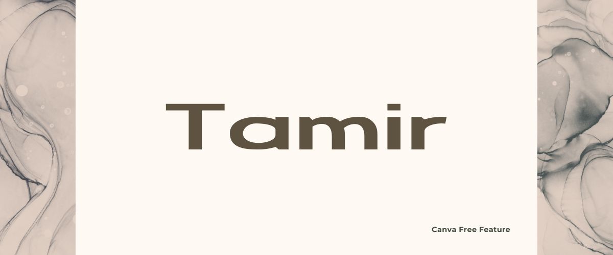 Illustration of Tamir Sans Serif Font