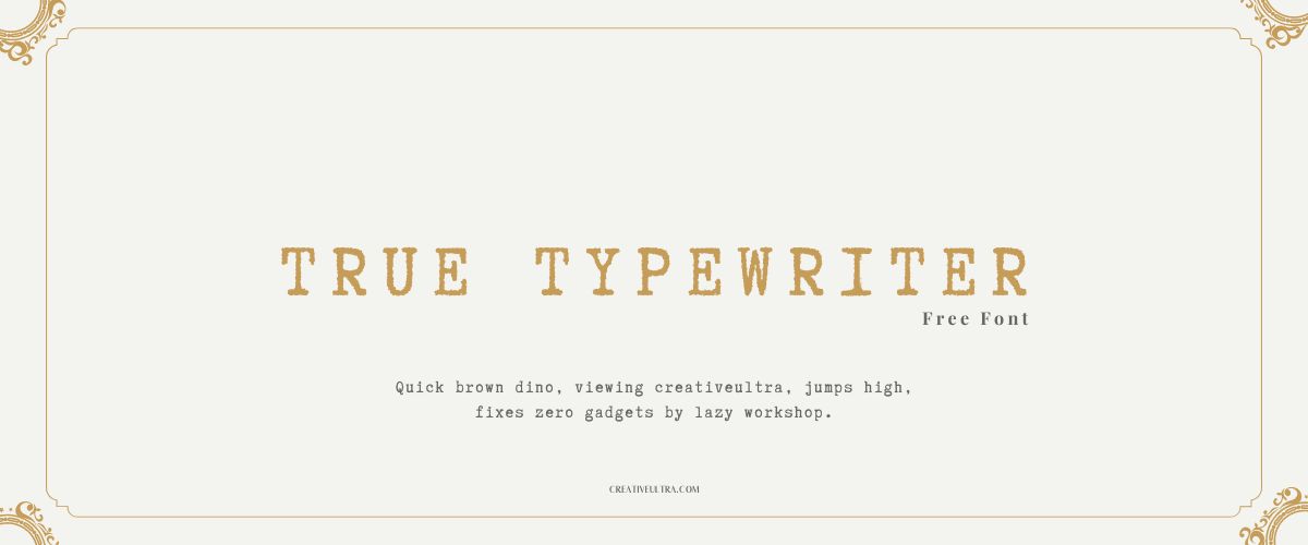 True Typewriter Font