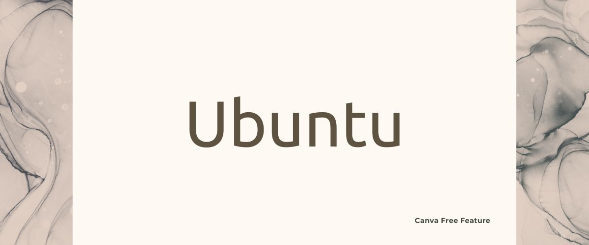 Illustration of Ubuntu Sans Serif Font