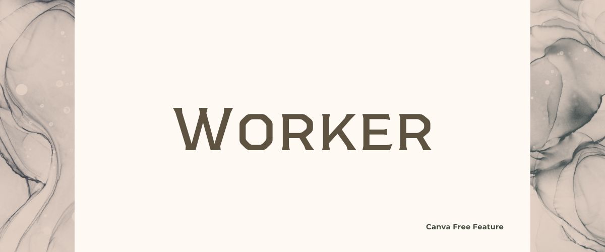 Illustration of Worker Sans Serif Font