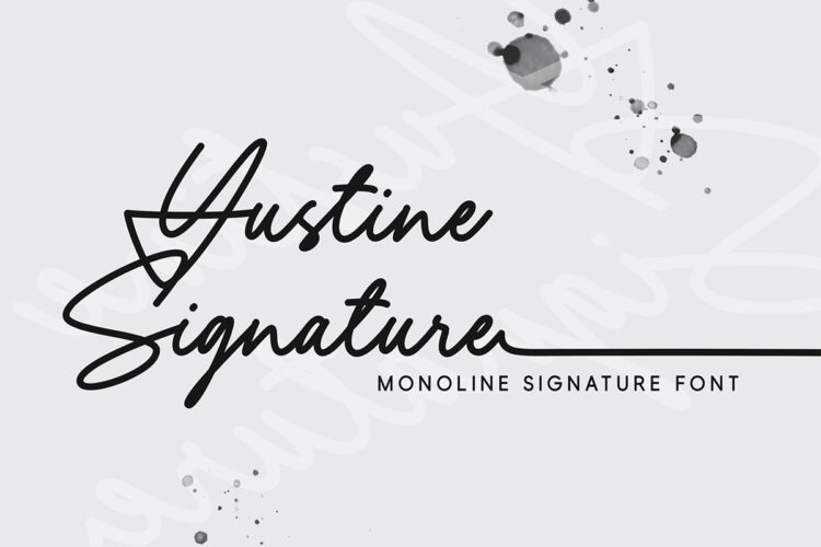 Yustine Signature Signature Font Feature Image
