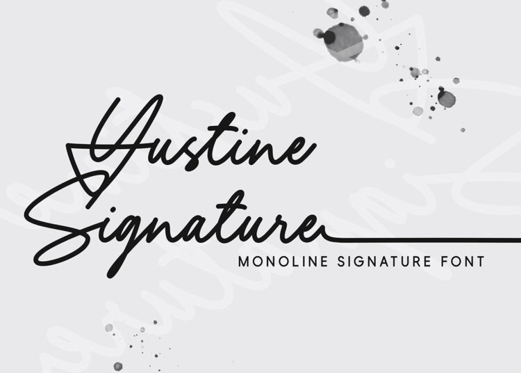 Yustine Signature Signature Font Feature Image