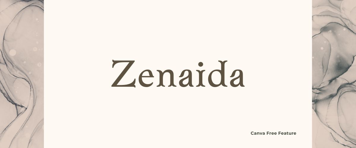 Illustration of Zenaida Serif Font
