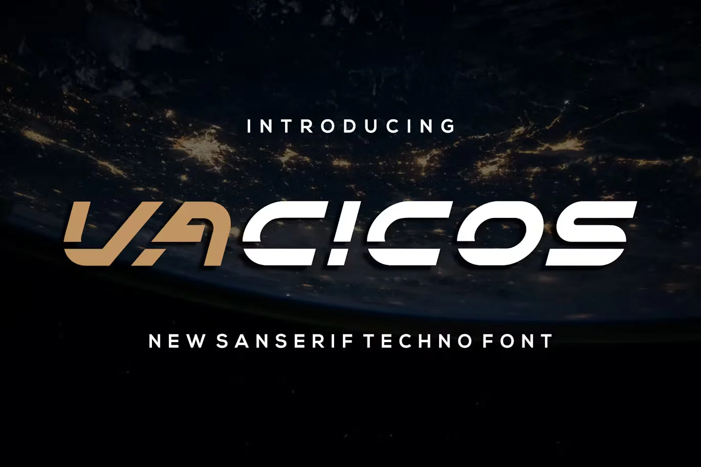 Vacicos - A Futuristic Typeface