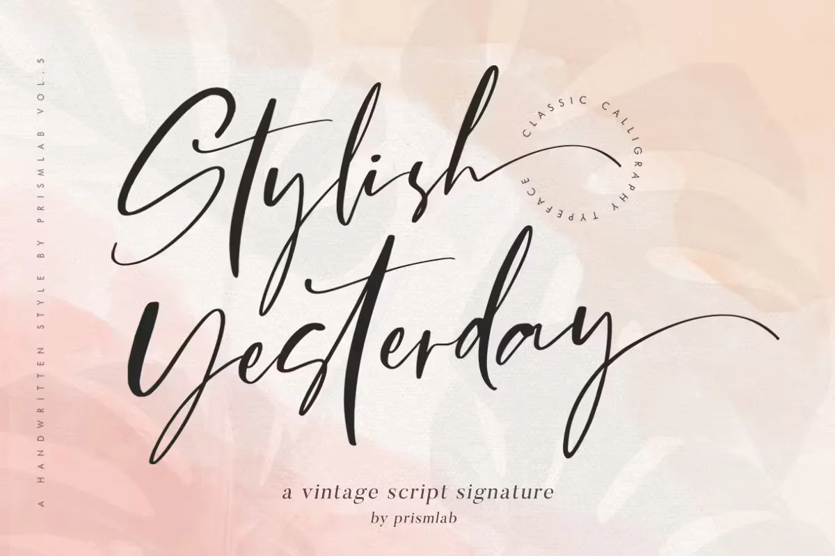 Stylish Yesterday | A Luxe Chic Font