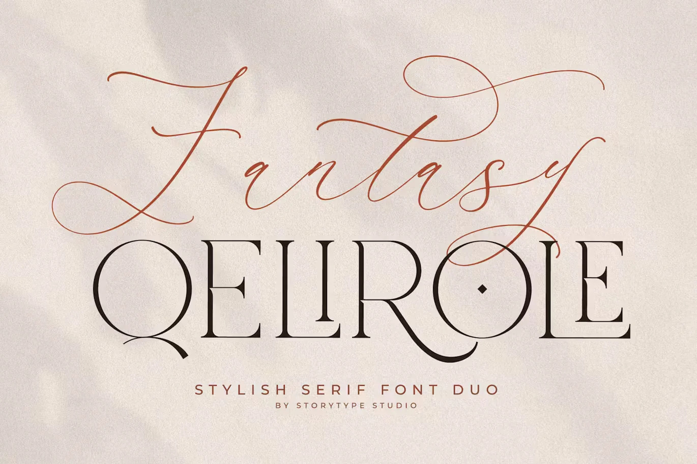 Fantasy Qelirole Font Duo Stylish Serif Font