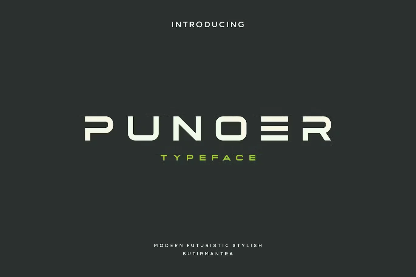 Punoer - Futuristic Font