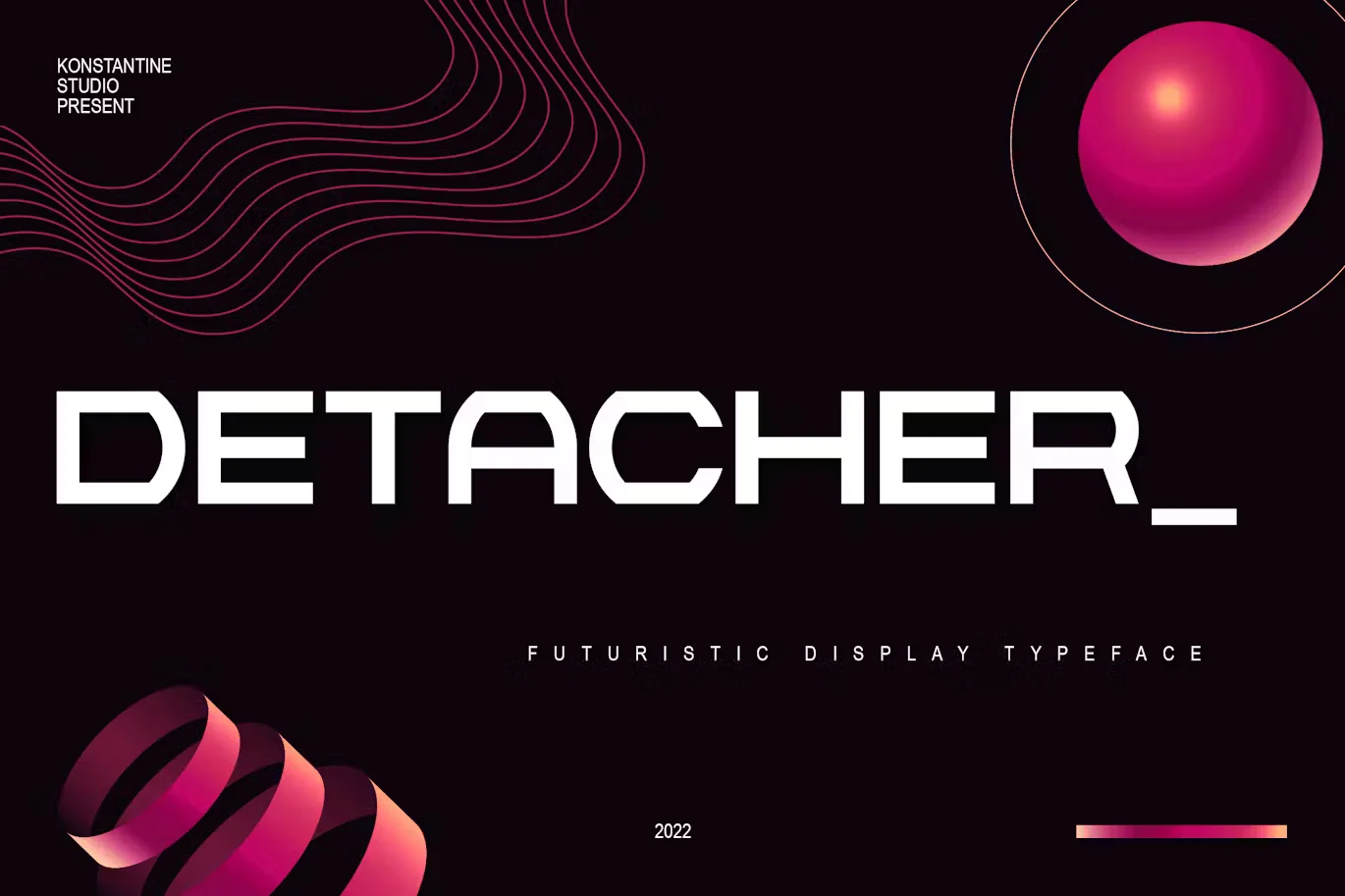 Detacher - Futuristic Digital Display Fonts