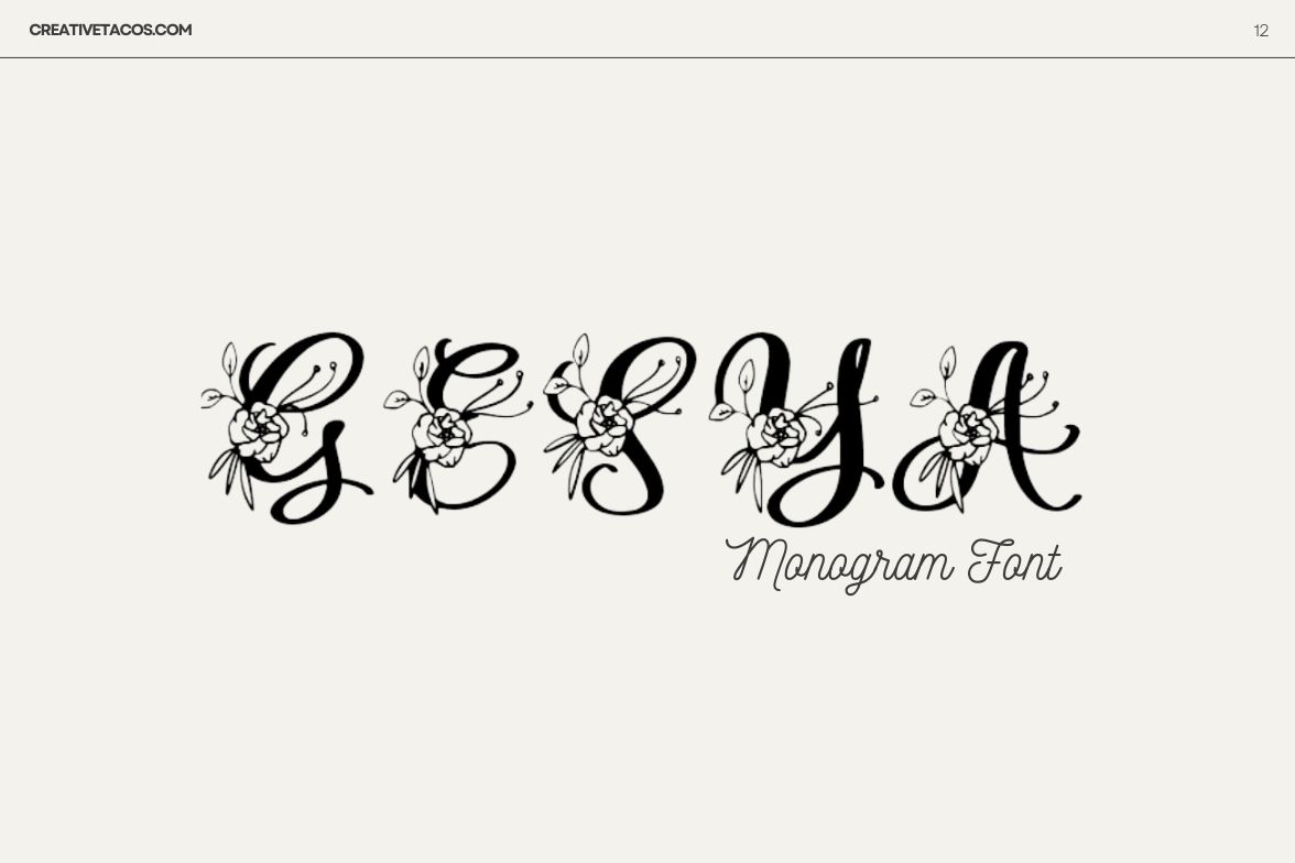 17 Free Monogram Fonts
