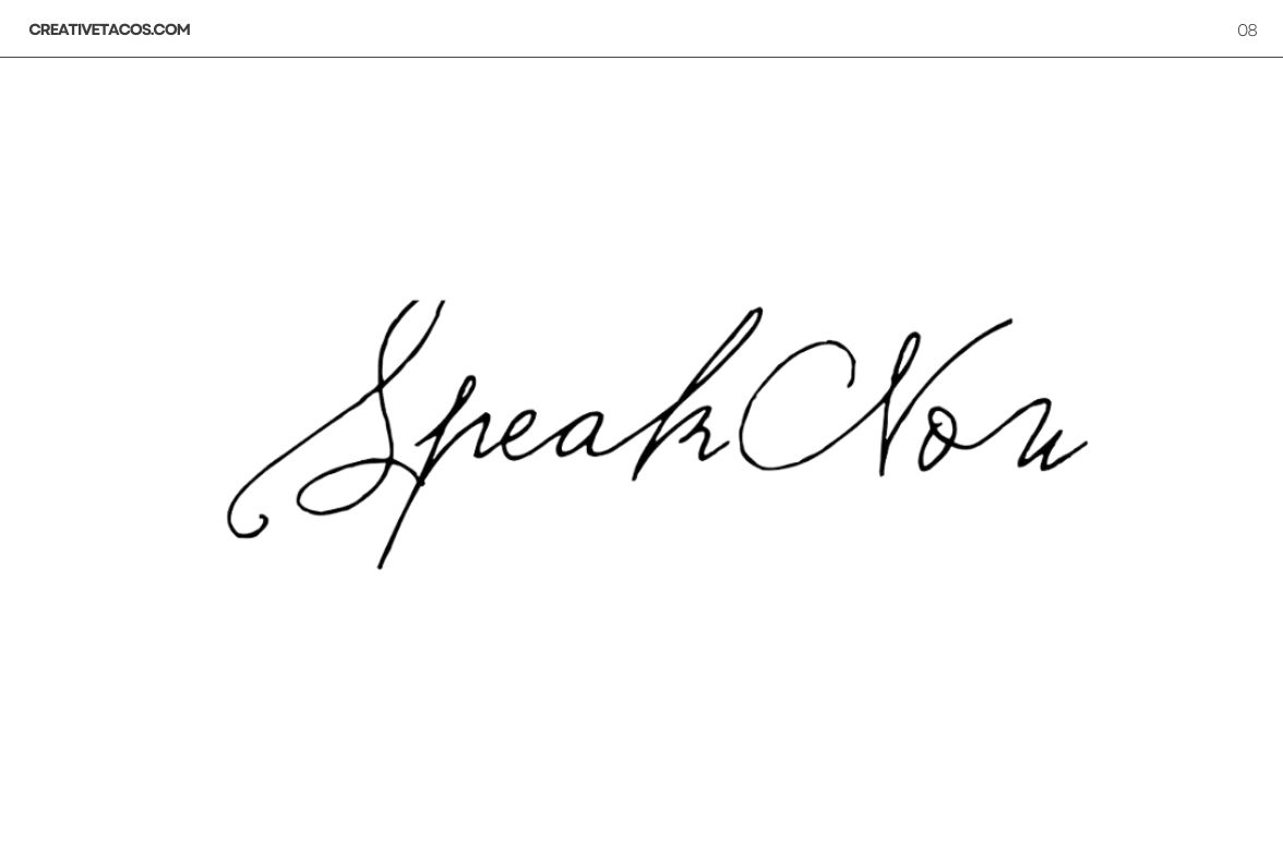 The phrase 'Speak Now' is written in an elegant, flowing Taylor Swift font on the CreativeTacos website.