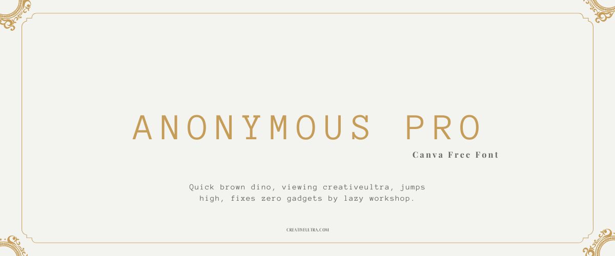 Anonymous Pro Font