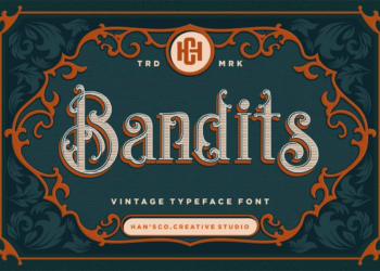 Bandits Blackletter Vintage Typeface Feature Image