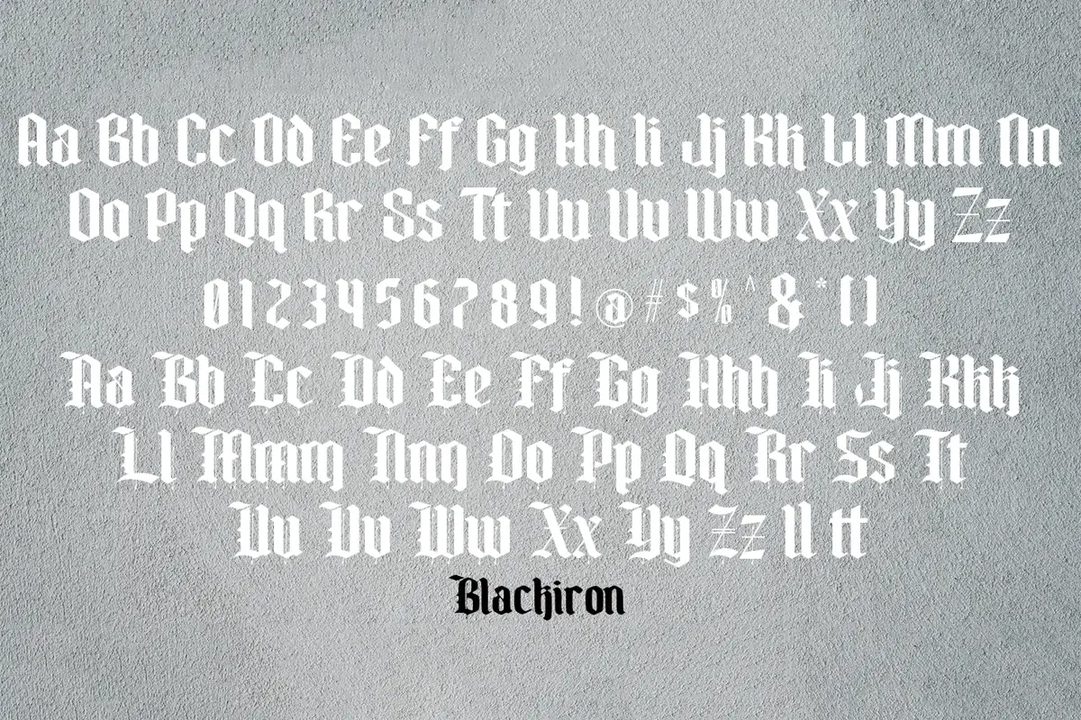 Blackiron Blackletter Font Preview 5