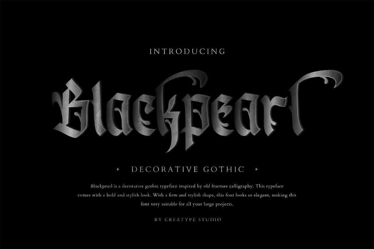Blackpearl Blackletter Font Feature Image
