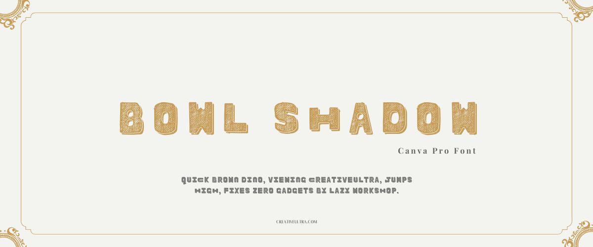 Bowl Shadow Font