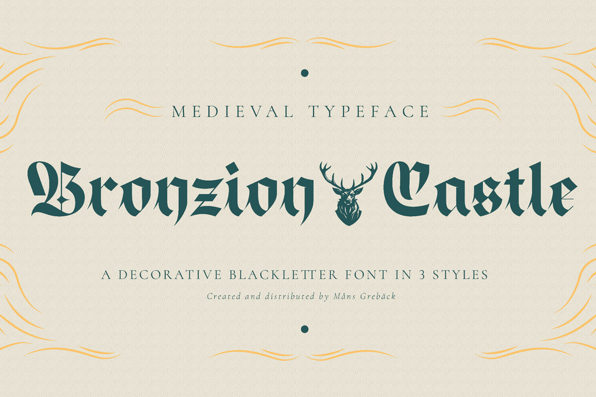 Bronzion Castle Blackletter Font Feature Image