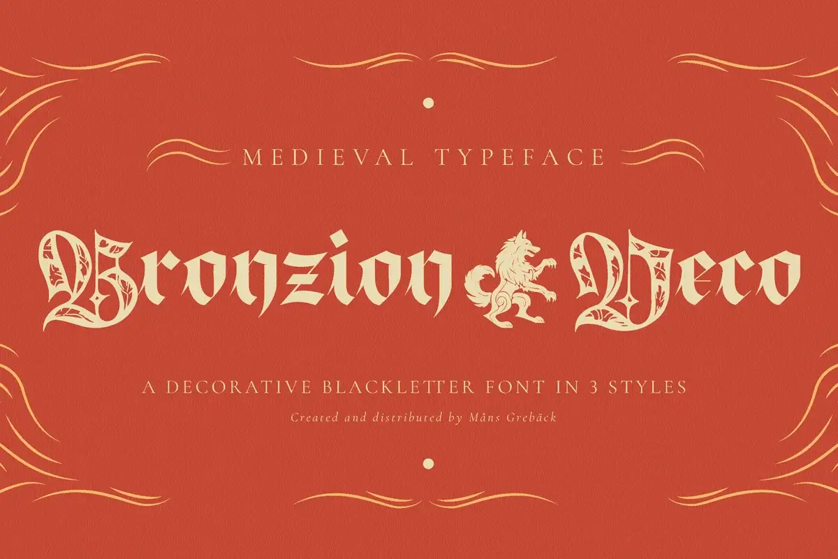 Bronzion Castle Blackletter Font Preview 3