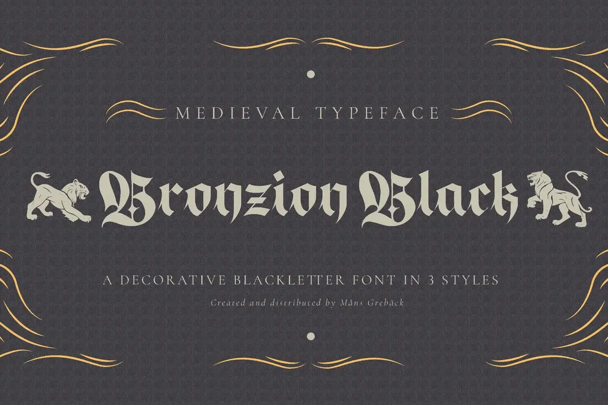 Bronzion Castle Blackletter Font Preview 5