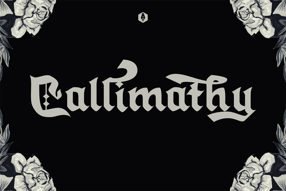 Callimathy Gothic Blackletter Font Feature Image